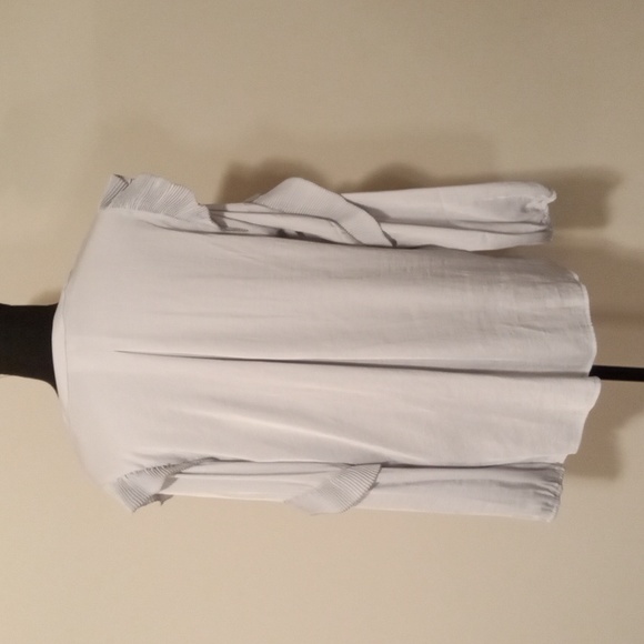 Simply Vera -Vera Wang V Neck Long Sleeve Accordion Ruffle Detail Blouse Size L - Picture 6 of 9